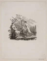 Scène avec deux femmes