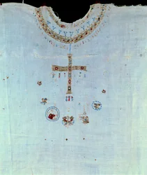 Art mérovingien : habit sacerdotal de Sainte Bathilde