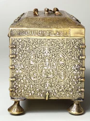 Coffret en laiton incrusté d