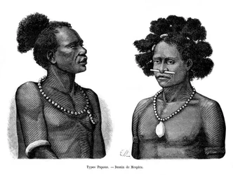 Types papous, 19e siècle