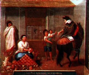 Scène de marché