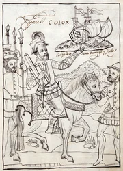 MS Hunter 242 f.247r Christophe Colomb, illustration de l