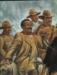Pancho Villa à Zacatecas en 1910 (huile sur carton)