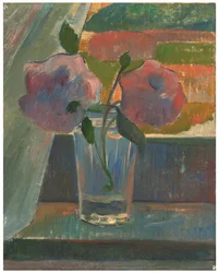 Nature morte, fleurs dans un verre, c.1890 (oil on canvas)