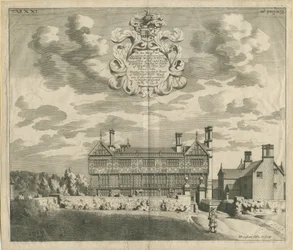 Broughton Hall : gravure sur cuivre, nd [1653-1686]