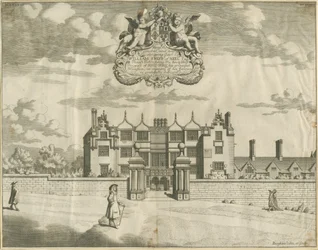 Keele Hall : gravure sur cuivre, nd [1653-1686]