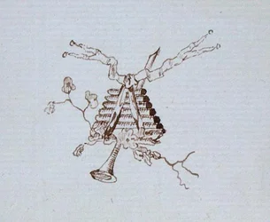 Dessin du carnet de croquis de Michael Faraday (plume et encre sur papier)