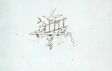 Dessin du carnet de croquis de Michael Faraday (plume et encre sur papier)