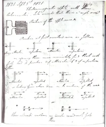 Page 72 du carnet de Faraday, sur l