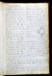 Page du journal de Michael Faraday où il consigne sa découverte de l