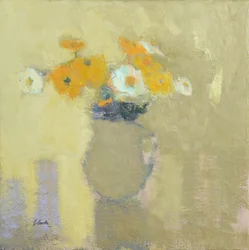 Fleurs du jardin clos, 2014 (huile sur lin)