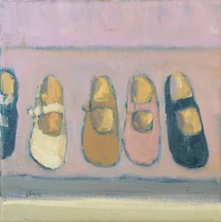 Chaussures de filles, 2017 (huile sur lin)