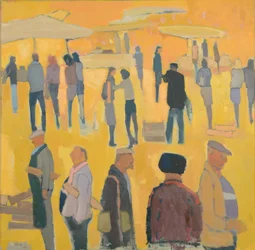 Jour de marché, 2017 (huile sur lin)