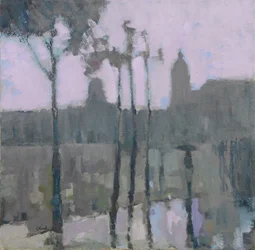 Paris sous la pluie, 2016 (huile sur lin)