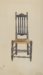 Chaise à dossier à balustres, 1938