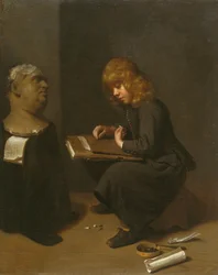 Garçon dessinant un buste de l