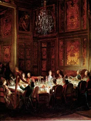 Dîner du prince Louis François de Conti, Palais du Temple (détail)