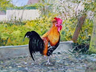 Le Coq Lico, 2003 (huile sur carton)