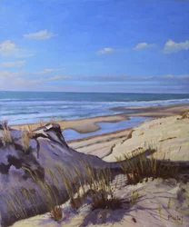 Les dunes de la côte atlantique (huile sur toile)