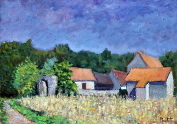 Village sous le Soleil, 2003 (oil on board)