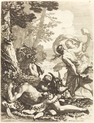 Bacchanale avec Bacchus endormi
