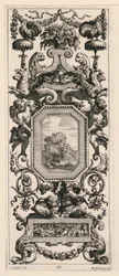 Panneau ornemental surmonté d