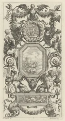 Panneau ornemental surmonté d