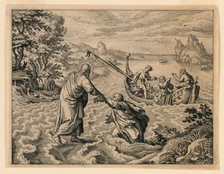 Christ marchant sur la mer