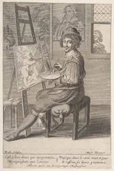 Peintre à un chevalet