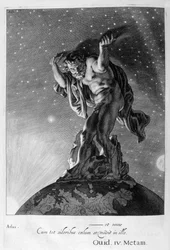 Atlas soutient les cieux sur ses épaules, 1655