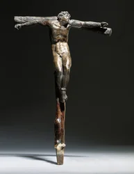 Groupe de Crucifixion du Christ, le Bon Larron et le Mauvais Larron