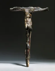 Groupe de crucifixion du Christ, le bon larron et le mauvais larron