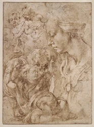 Étude pour la Sainte Famille avec saint Jean Baptiste enfant (détail)