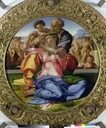 Sainte Famille avec Saint Jean (Doni Tondo) 1504-05
