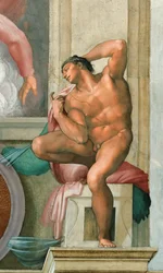 Ignudo plafond de la chapelle Sixtine au Vatican, 1508-1512