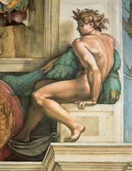 Ignudo plafond de la chapelle Sixtine au Vatican, 1508-1512