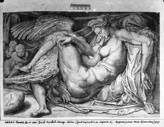 Leda, gravée par Jacobus Bos