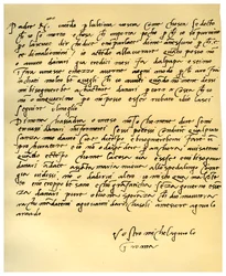 Lettre de Michelangelo Buonarroti à son père, juin 1508