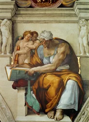 Prophètes et Sibylles : Sibylle de Cumes (plafond de la chapelle Sixtine au Vatican)