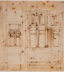 Élévations murales pour le vestibule de la Laurenziana