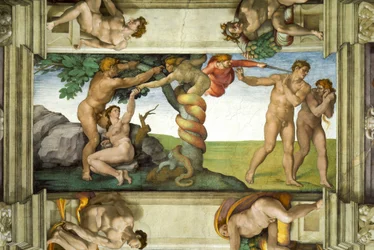 Plafond de la chapelle Sixtine : La Chute de l