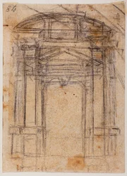 Étude pour la Porta Pia et le dôme de Saint-Pierre