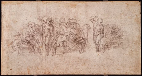 Étude de figures pour une scène narrative (recto)
