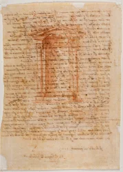 Tabernacle avec niche, lettre de Michel-Ange à Piero Gondi
