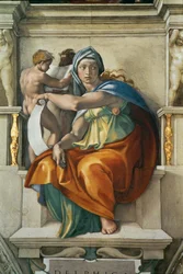 La chapelle Sixtine ; fresques du plafond après restauration (fresque)