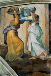 La chapelle Sixtine ; fresques du plafond après restauration (fresque)