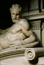 Allégorie du Crépuscule. Tombeau de Laurent II de Médicis. Sculpture en marbre 1531