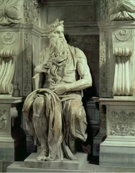 Tombeau du pape Jules II, détail de Moïse (1513-16)
