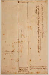 Section verticale de colonne pour la façade de San Lorenzo