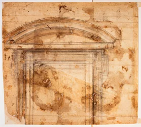 Croquis de fenêtres pour San Giovanni dei Fiorentini